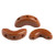 25 Beads - Arcos® par Puca® Paris Opaque Chocolate - Czech Glass