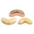 25 Beads - Arcos® par Puca® Paris Opaque Beige Capri Gold - Czech Glass