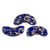 25 Beads - Arcos® par Puca® Paris Opaque Dark Sapphire Splash - Czech Glass