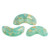 25 Beads - Arcos® par Puca® Paris Blue Green Opal Splash - Czech Glass