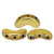 25 Beads - Arcos® par Puca® Paris Full Dorado - Czech Glass