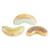 25 Beads - Arcos® par Puca® Paris Opaque Beige AB - Czech Glass