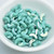 25 Beads - Arcos® par Puca® Paris Opaque Green Turquoise AB - Czech Glass