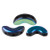 25 Beads - Arcos® par Puca® Paris Jet AB - Czech Glass