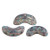 25 Beads - Arcos® par Puca® Paris Blue Green Opal Bronze - Czech Glass