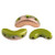 25 Beads - Arcos® par Puca® Paris Opaque Green Capri Gold - Czech Glass