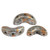25 Beads - Arcos® par Puca® Paris - Opaque Dark Grey Tweedy - Czech Glass
