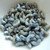 25 Beads - Arcos® par Puca® Paris Opaque Blue Green Spotted - Czech Glass