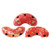 25 Beads - Arcos® par Puca® Paris Opaque Light Coral Splash - Czech Glass