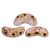 25 Beads - Arcos® par Puca® Paris Opaque Mix Rose Gold Ceramic Look - Czech Glass