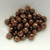 20 Beads - Baroque Cabochon 7mm 2-Hole Jet Dark Bronze