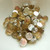Baroque Cabochon (20 beads) 7mm 2-Hole Backlit Citrine pink
