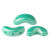 25 Beads - Arcos® par Puca® Paris Opaque Green Turquoise Luster - Czech Glass