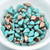 5x8mm Amos® par Puca® Two Hole Drop Shape (30 Beads) Opaque Green Turquoise Capri Gold - Czech Glass