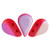 5x8mm Amos® par Puca® Two Hole Drop Shape (30 Beads) Opaque Coral Red Matte AB - Czech Glass