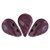 5x8mm Amos® par Puca® Two Hole Drop Shape (30 Beads) Opaque Coral Red Nebula Matte - Czech Glass