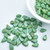 5x8mm Amos® par Puca® Two Hole Drop Shape (30 Beads) Opaque Green Turquoise Dark Travertin - Czech Glass