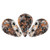 5x8mm Amos® par Puca® Two Hole Drop Shape (30 Beads) Jet Tweedy - Czech Glass