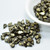 5x8mm Amos® par Puca® Two Hole Drop Shape (30 Beads) Jet Splash - Czech Glass