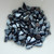 30 Beads - 5x8mm Amos® par Puca® Two Hole Drop Shape Jet Hematite Czech Glass