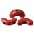25 Beads - Arcos® par Puca® Paris Opaque Coral Red Bronze - Czech Glass