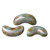 25 Beads - Arcos® par Puca® Paris - Opaque Mix Blue Green Ceramic Look - Czech Glass