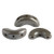 25 Beads - Arcos® par Puca® Paris - Opaque Dark Grey Luster - Czech Glass