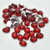 20 Beads - Baroque Oval 6x8mm 2-Hole Backlit Rubysol, Czech Glass