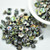 25 Beads - 7x5mm Bell Flower Cup Jet Full Vitrail - Czech Glass