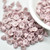 25 Beads - 7x5mm Bell Flower Cup Chalk Lilac Luster Czech Glass
