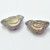 11x22 mm Bird - 2 Beads - Light Tanzanite Gold Wash - Czech Glass