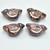 11x22 mm Bird - 2 Beads - Indigo Copper Wash - Czech Glass