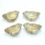 11x22 mm Bird - 2 Beads - Matte AB Finish Gold Wash - Czech Glass