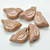 11x22 mm Bird - 2 Beads - Terracotta, Glittery Beige Wash - Czech Glass