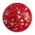 Cabochon Par Puca® 18mm - Opaque Coral Red Splash - (1 Piece) Czech Glass Cab