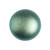 Cabochon Par Puca® 18mm - Metallic Matte Green Turquoise - (1 Piece) Czech Glass Cab