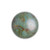 Cabochon Par Puca® 14mm - Opaque Mix Blue Green Ceramic Look - (1 Piece) Czech Glass Cab