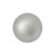 Cabochon Par Puca® 14mm - Silver Aluminum Matte - (1 Piece) Czech Glass Cab