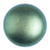 Cabochon Par Puca® 25mm -Metallic Matte Green Turquoise - (1 Piece) Czech Glass Cab