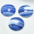 Cabochon 25mm - Blue, White - (1 Piece) Czech Glass Cab