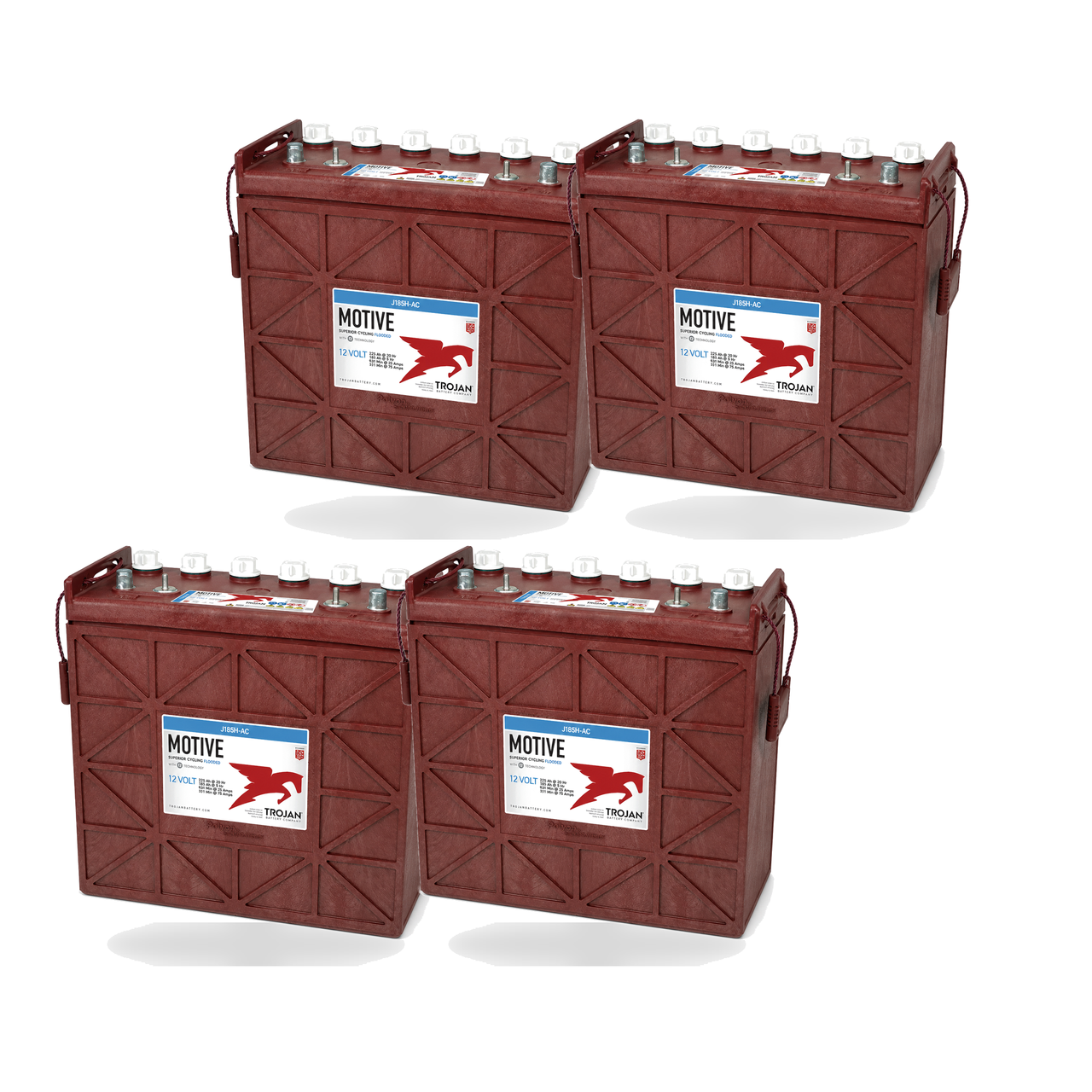 Trojan J185H-AC 4-battery 48V complete battery pack
