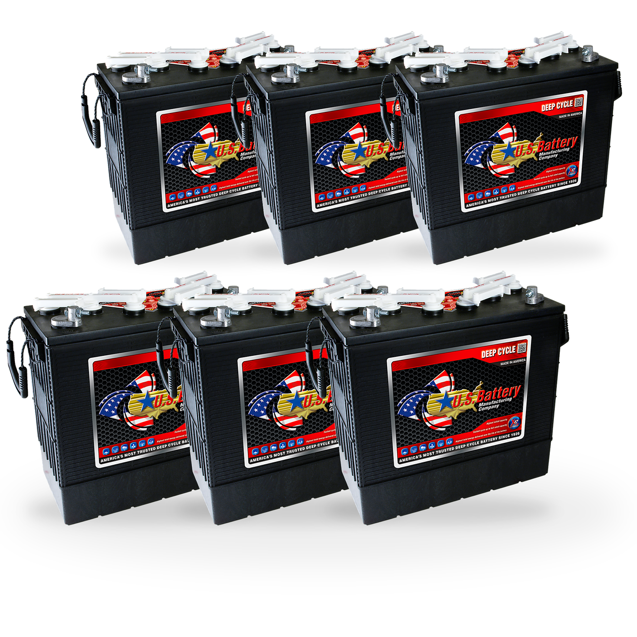 U.S. Battery US185EXC2 6-battery 72V complete battery pack