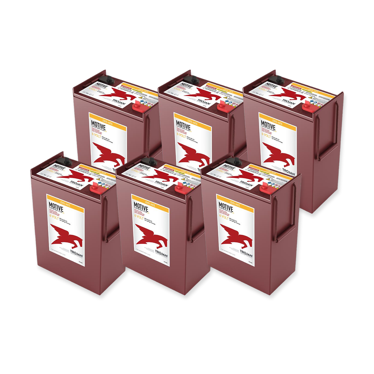 Nilfisk-Advance Warrior 28D 36V Complete Battery Pack – J305-AES, 6 Batteries — Trojan J305-AES 6-battery 36V complete battery pack