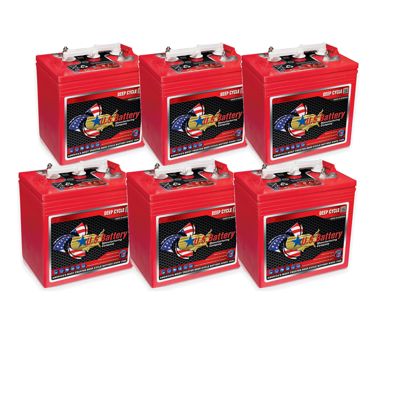 Taylor-Dunn B 200 36V Complete Battery Pack – US2000XC2, 6 Batteries