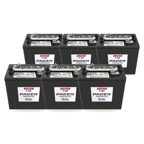 Trojan P-105 6-battery 36V complete battery pack
