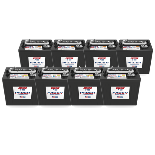 Trojan P-105 8-battery 48V complete battery pack