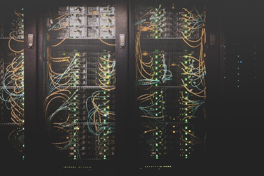 Server racks in a data center