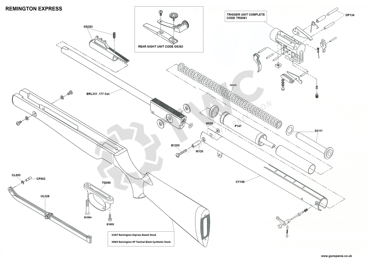 Airgun Spares Remington Express T W Chambers Co