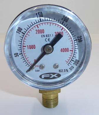HS024 FX Pump Gauge bottom connection 1/8" FX No 5400. T. W