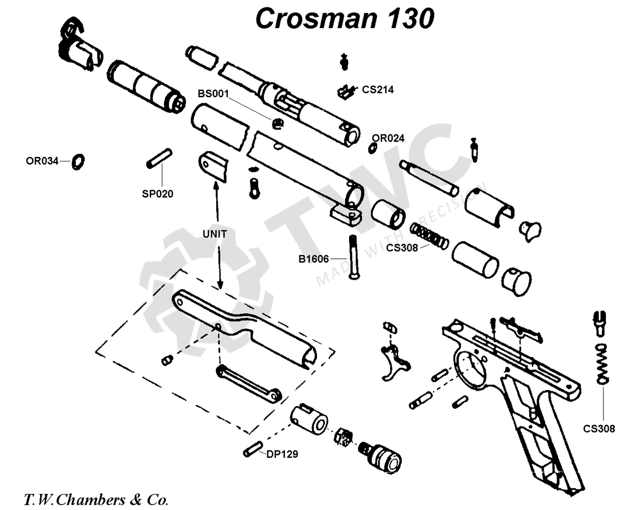 O-Ring Di Ricambio Per Aria Compressa Crosman #130-033 – Prodotto Negli USA